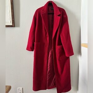 Banana Republic Rich Red Wool Coat